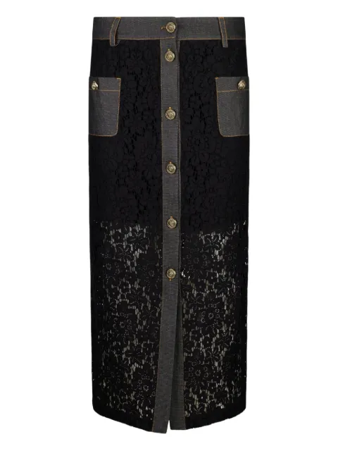 LIU JO button-up lace skirt