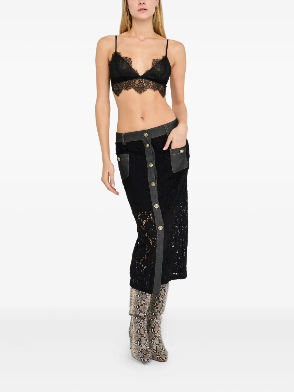 LIU JO button-up lace skirt | Faldas de mezclilla | Image 2