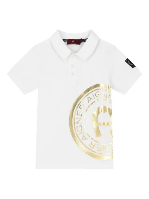 Aigner Kids gold-tone logo T-shirt