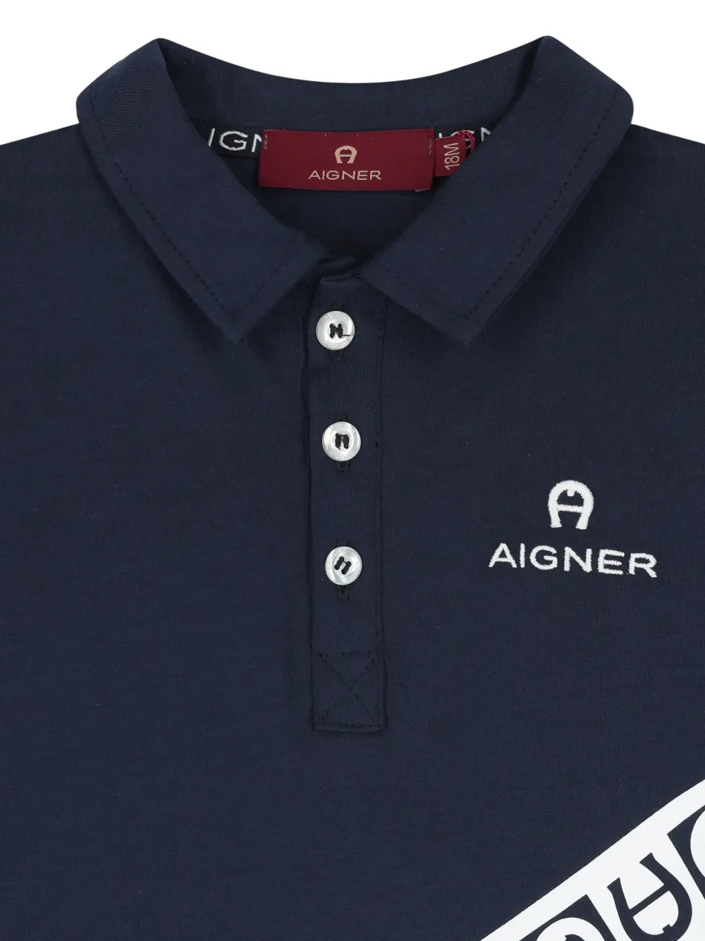 Aigner Kids Poloshirt met logostreep Blauw
