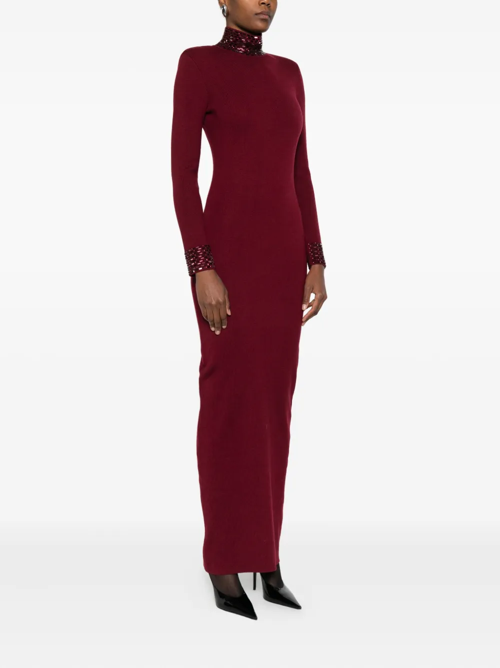 Retrofete Monroe maxi-jurk Rood