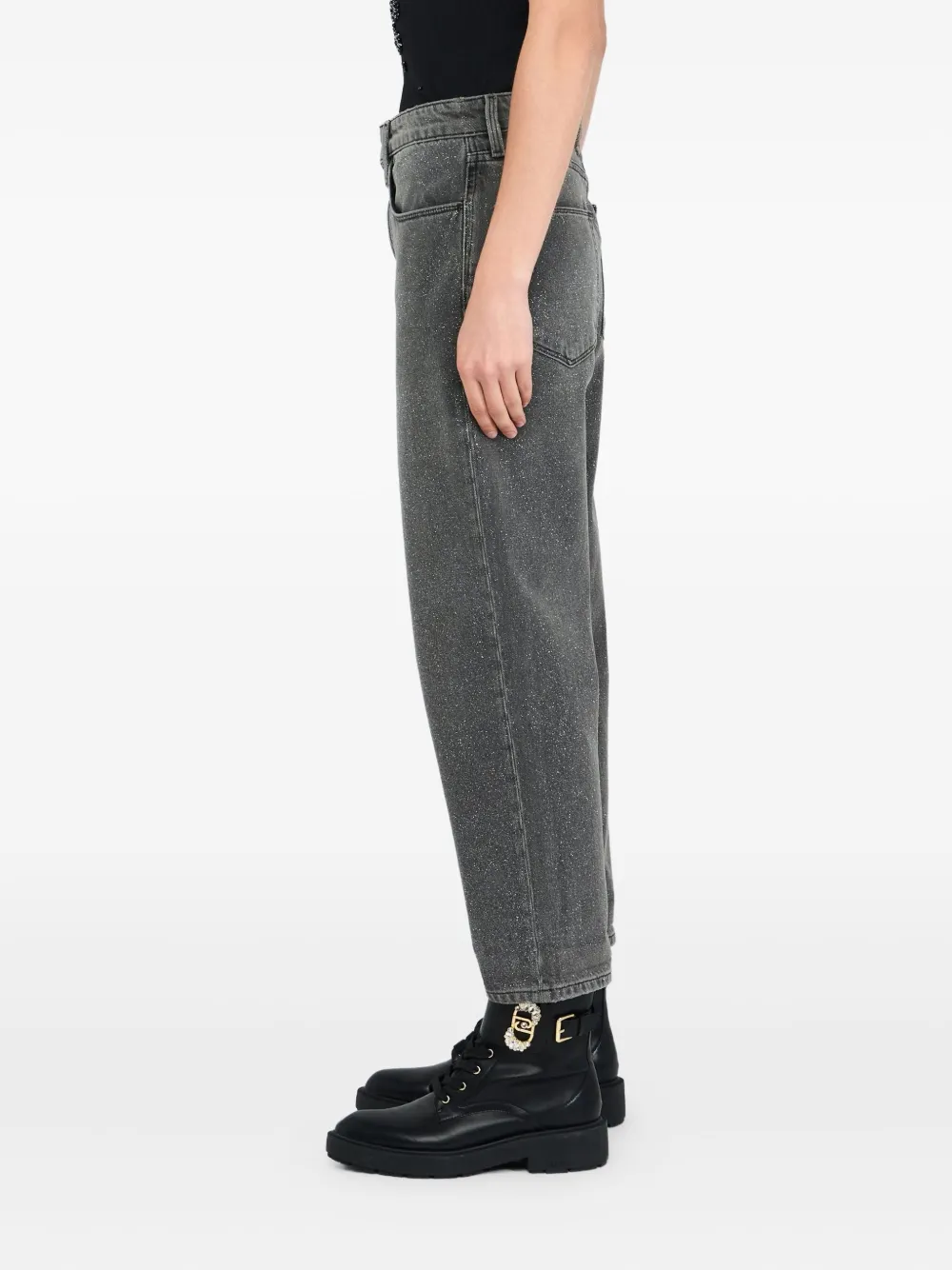 LIU JO Katoenen straight jeans Grijs