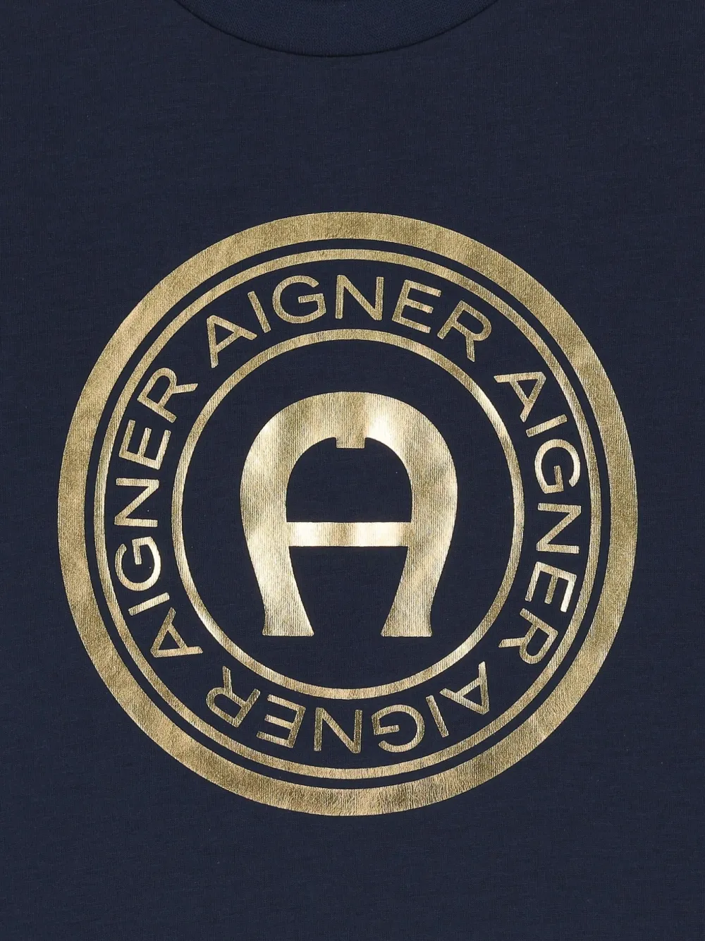 Aigner Kids T-shirt met logoprint Blauw