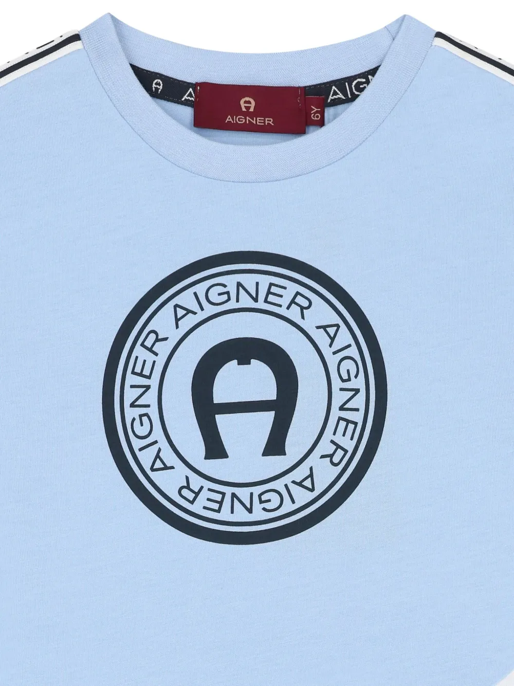 Aigner Kids T-shirt met colourblocking Blauw