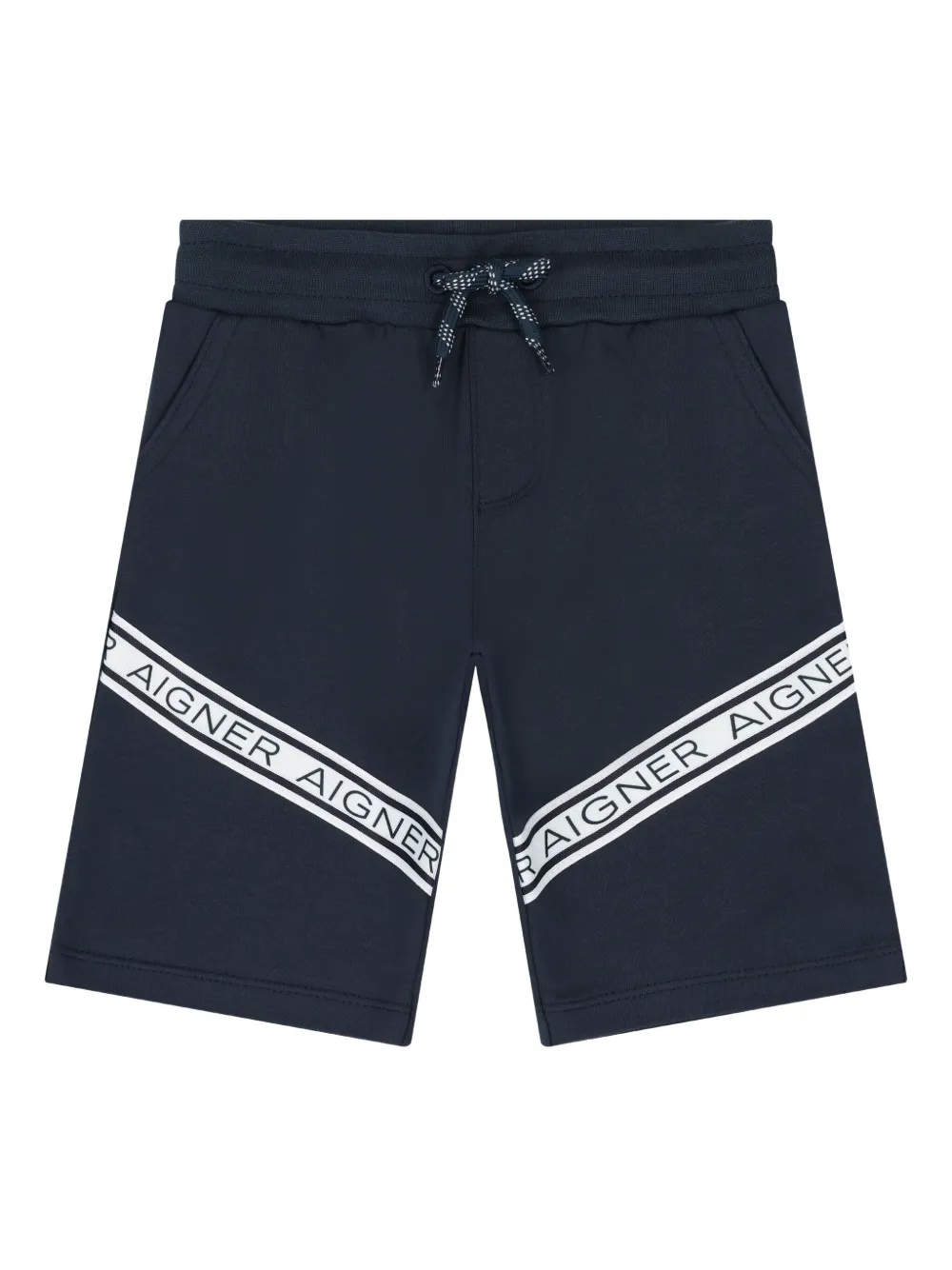 Aigner Kids Shorts met logoband en trekkoord 776 NAVY BLAZER