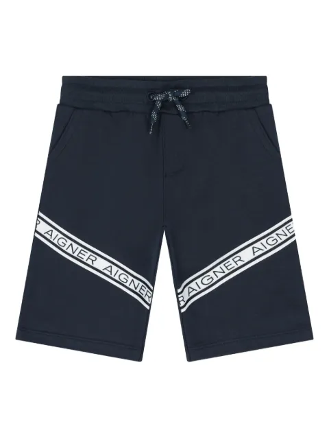 Aigner Kids logo-band drawstring shorts