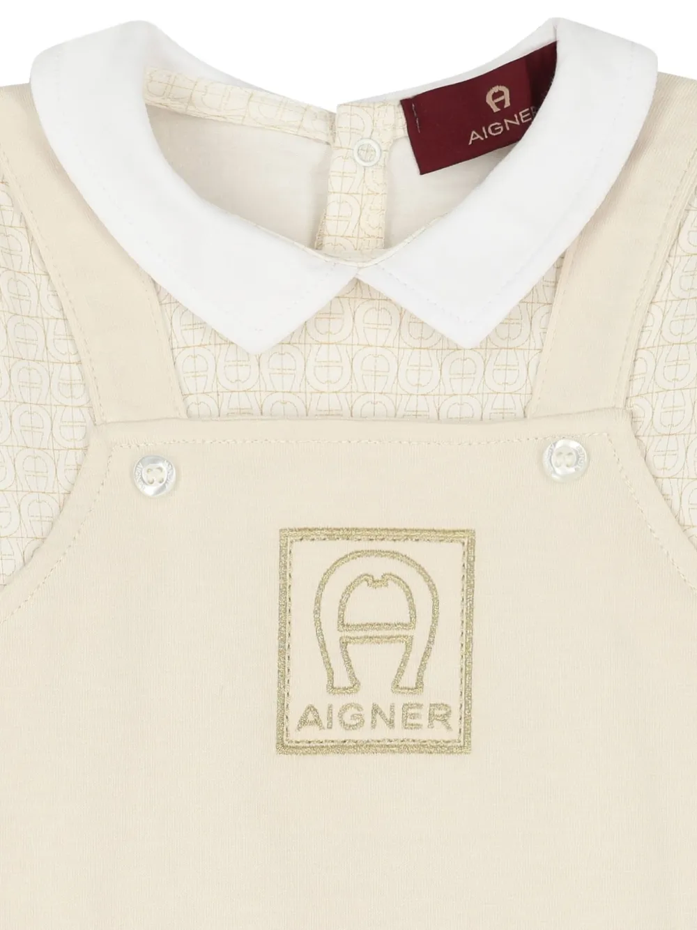 Aigner Kids Romper met lange mouwen Geel