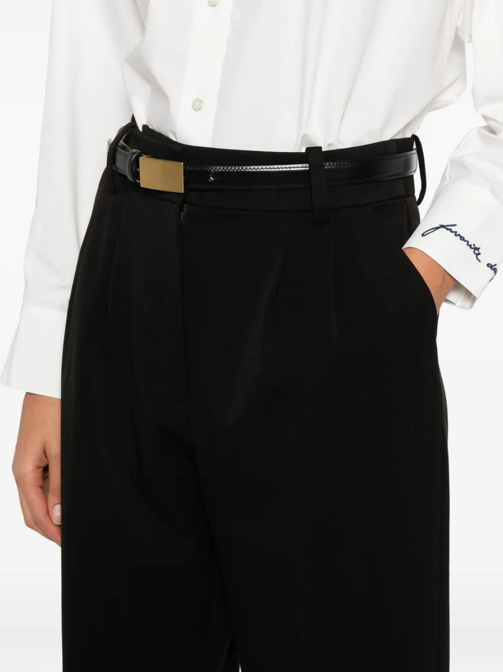 Favorite Daughter Favorite Pleated Trousers In Black