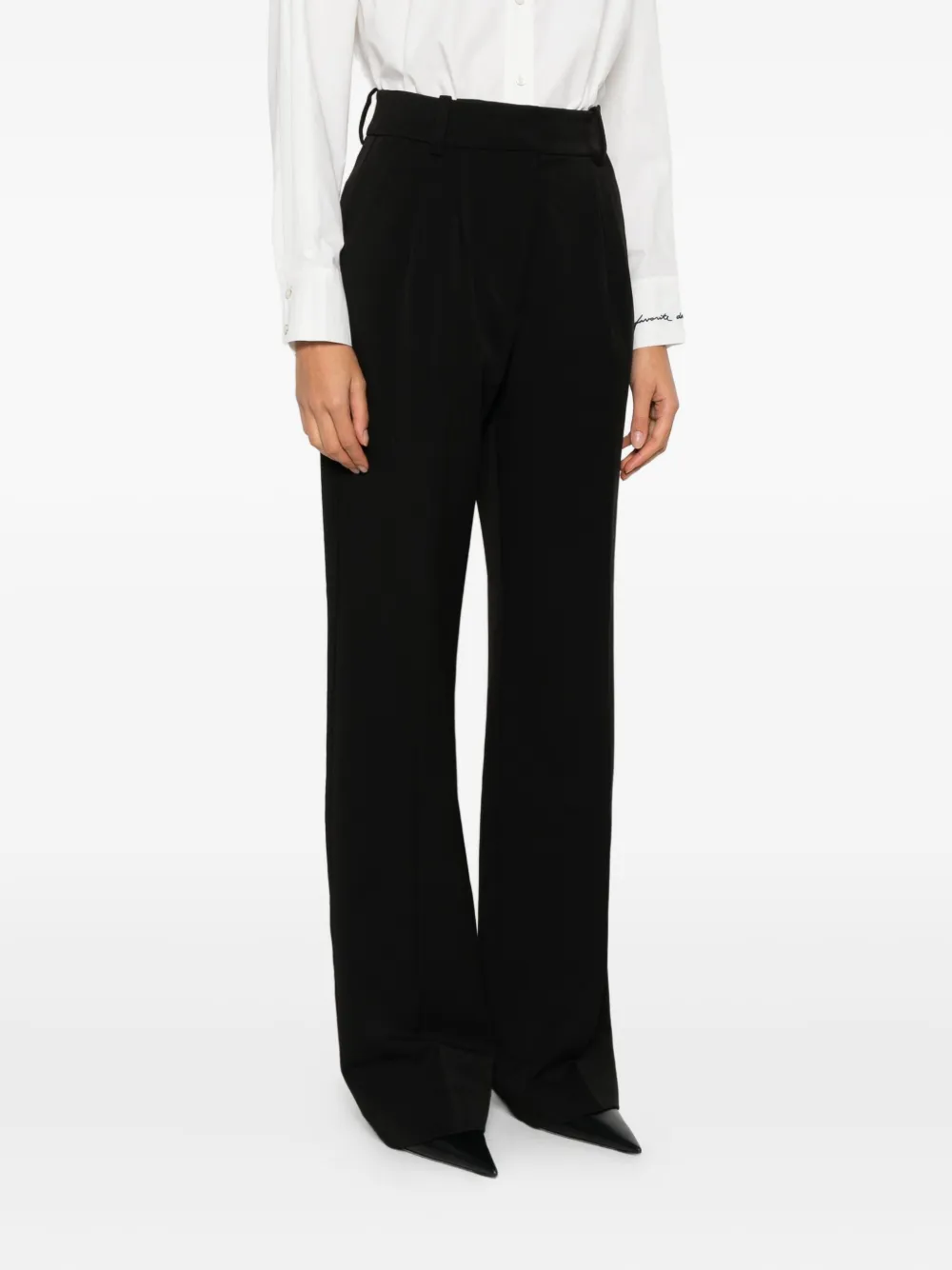 Favorite Daughter Favorite Pleated Trousers In Black