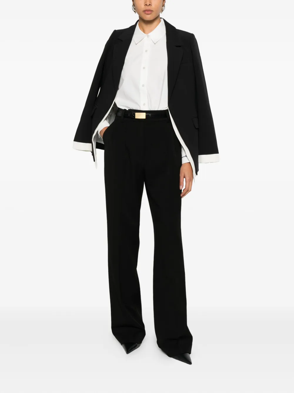 Favorite Daughter Favorite Pleated Trousers In Black