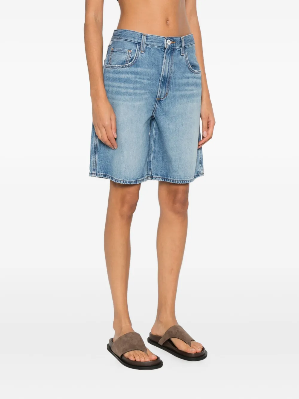  Favorite Daughter Tommy Pocket Denim Shorts - Blue 
