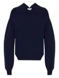 Victoria Beckham high-neck split-hem sweater - Blue
