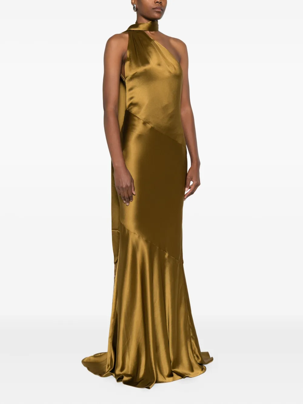 Retrofete Kelsa maxi-jurk Goud