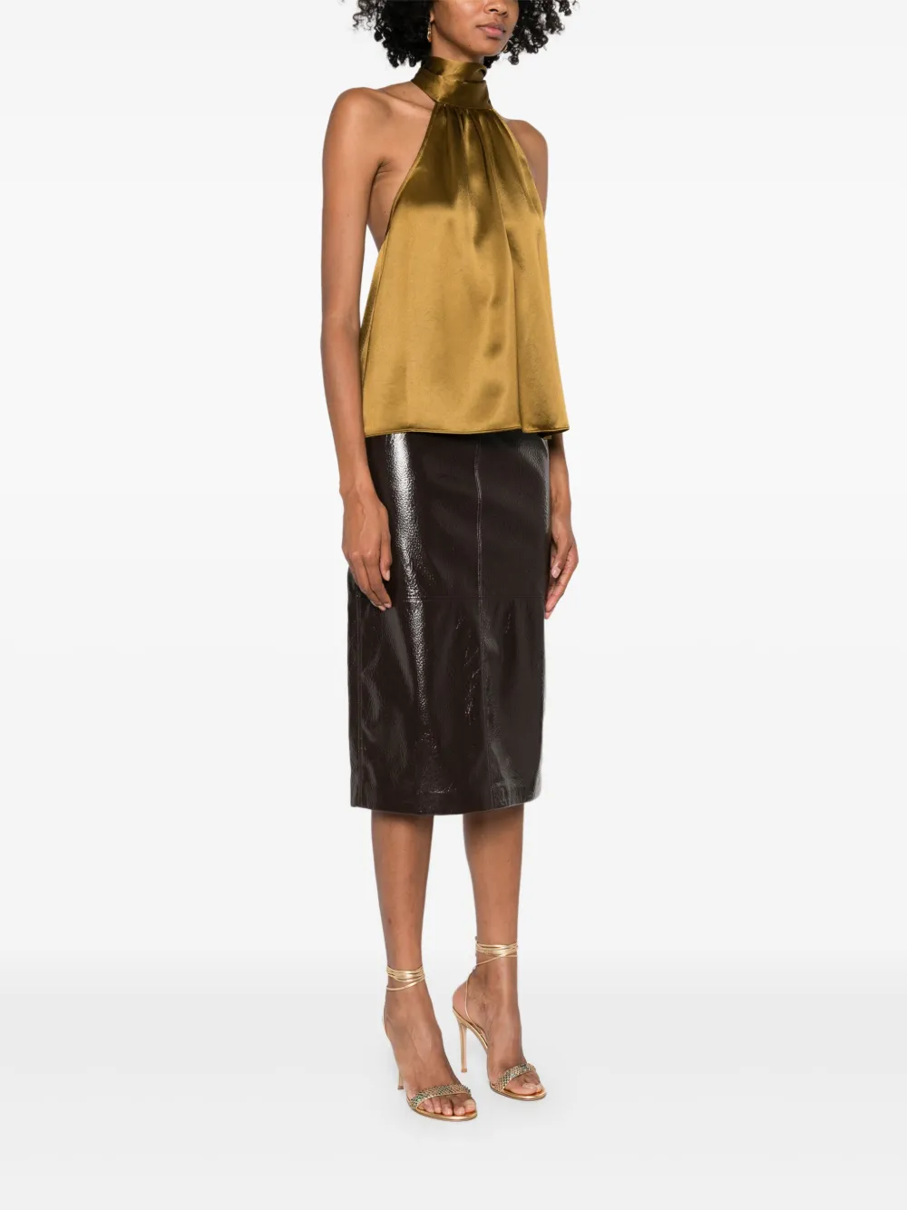 Retrofete Martina top Bruin