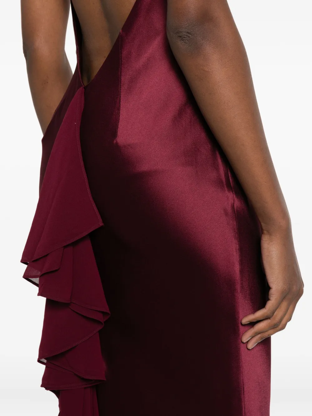 Retrofete Ambrosia maxi-jurk Rood