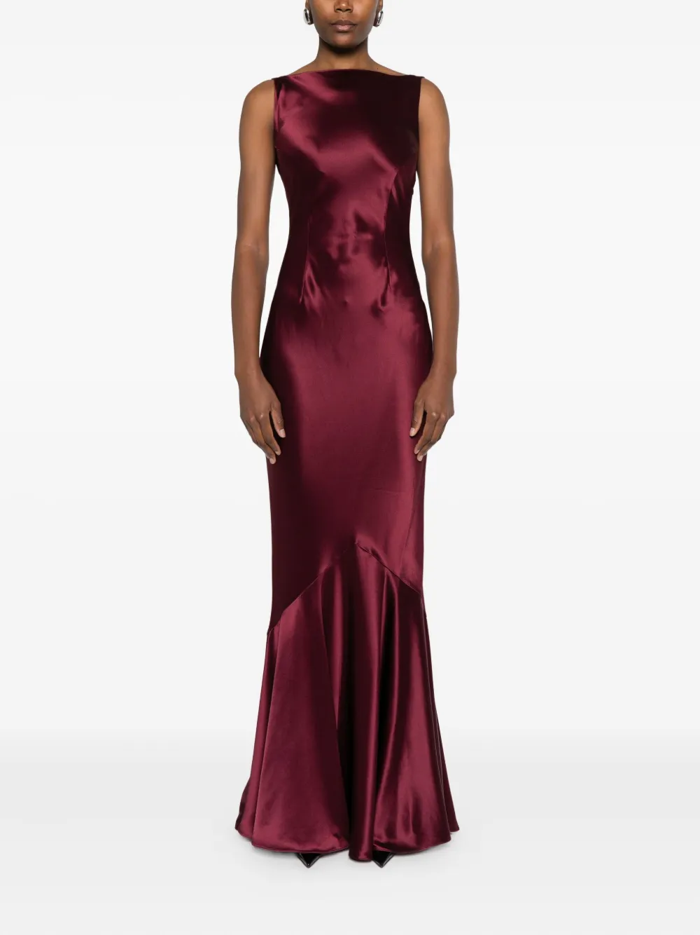 Retrofete Ambrosia maxi-jurk Rood