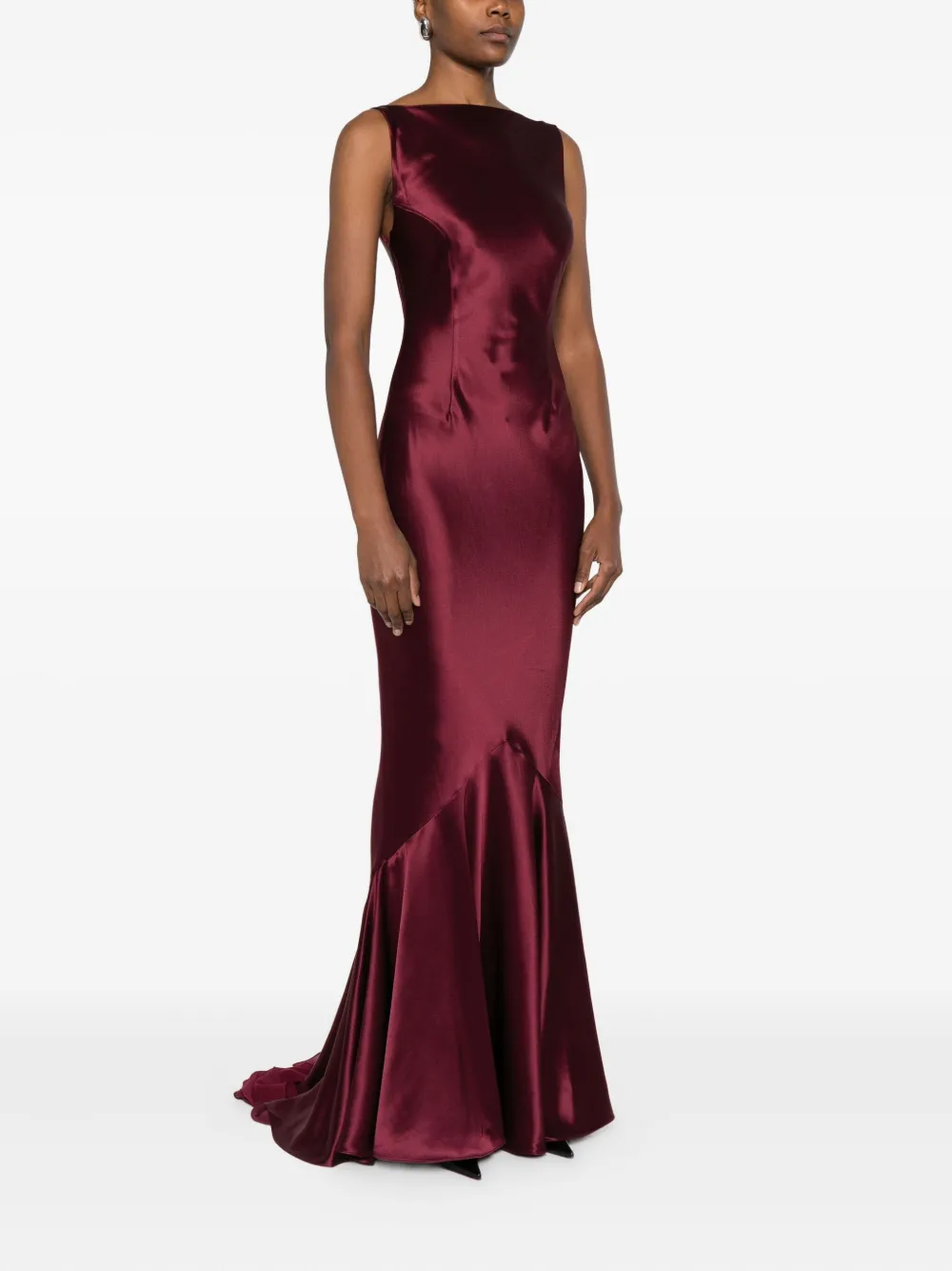 Retrofete Ambrosia maxi-jurk Rood