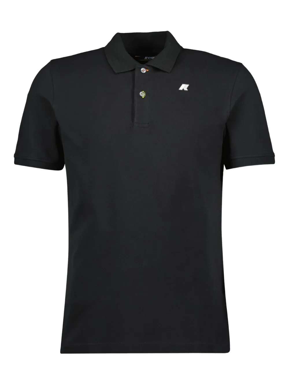 K-Way Piqué poloshirt met twee knopen Zwart