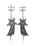 CHANEL Pre-Owned 2017 CC star-motif earrings - Silver