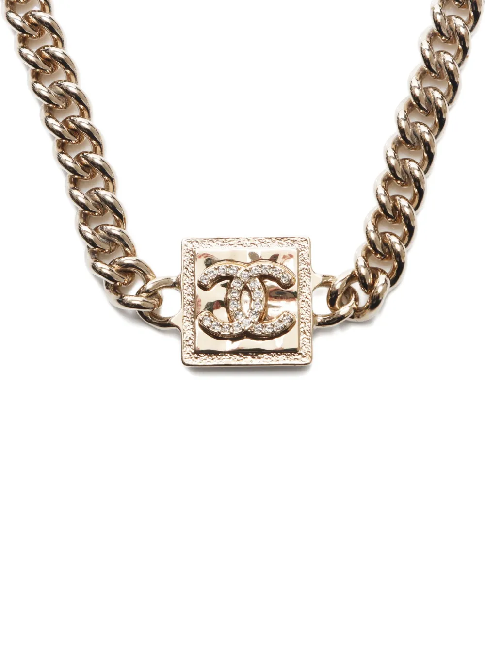 CHANEL Pre-Owned 2023 logo-plaque necklace | Image 2