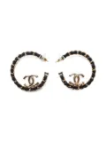 CHANEL Pre-Owned 2022 CC chain-detail earrings - Gold
