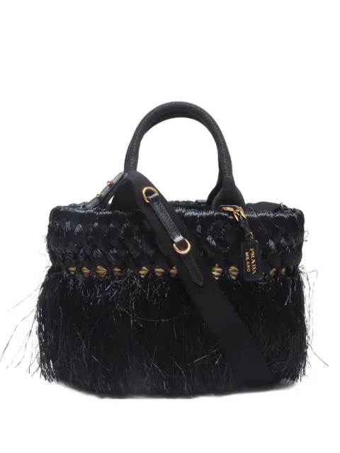 Prada Pre-Owned sac cabas en raphia à franges (années 2010-2020)