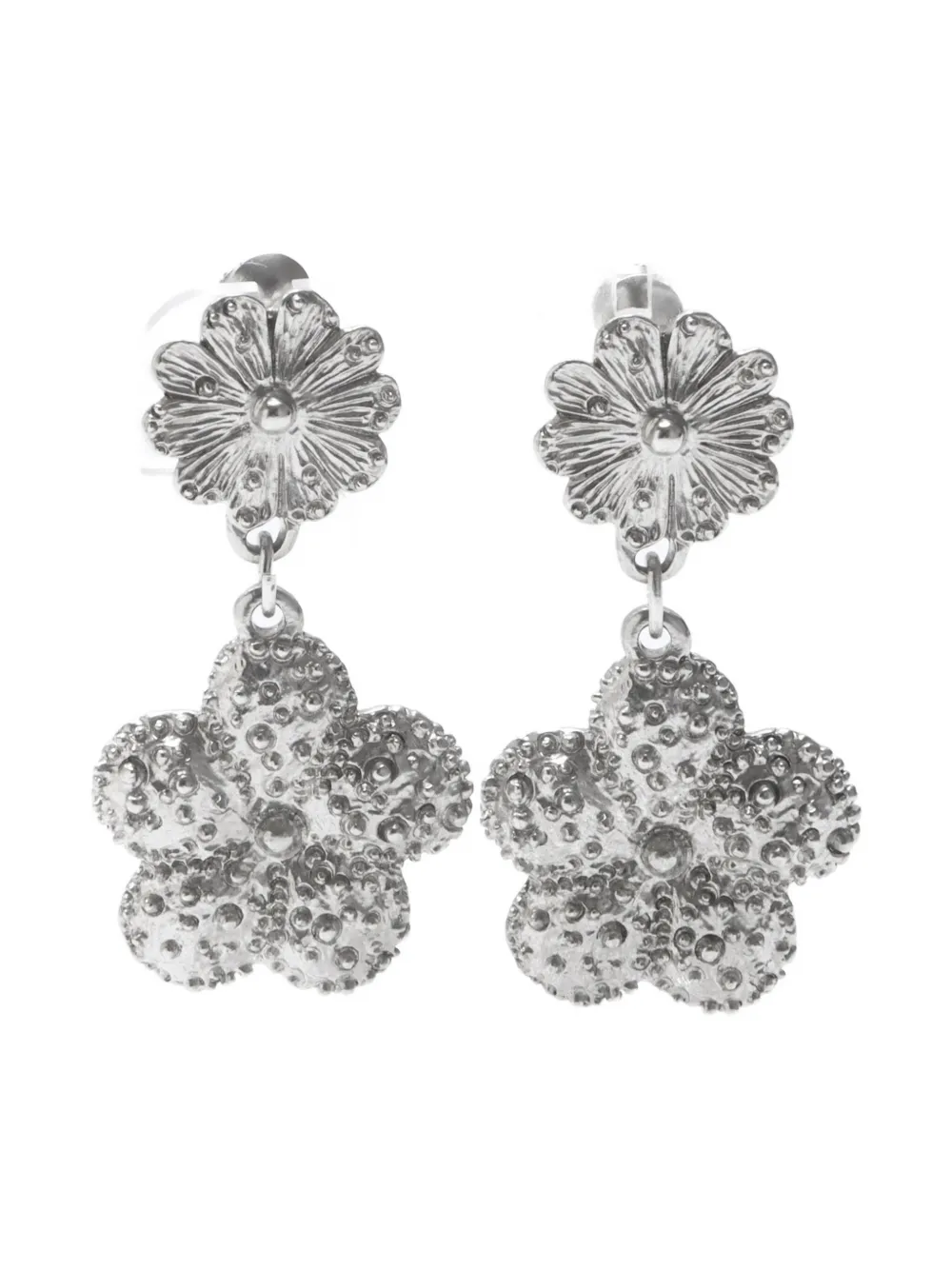 Pre-owned Saint Laurent 1970-1990 Flower-motif Clip-on Earrings