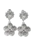 Saint Laurent Pre-Owned 1970-1990 flower-motif clip-on earrings - Silver