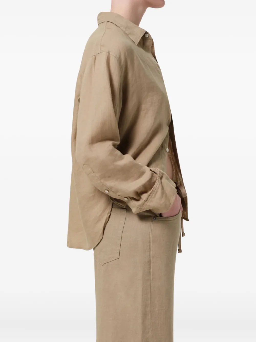 Citizens Of Humanity Kayla Button-up Linen Shirt