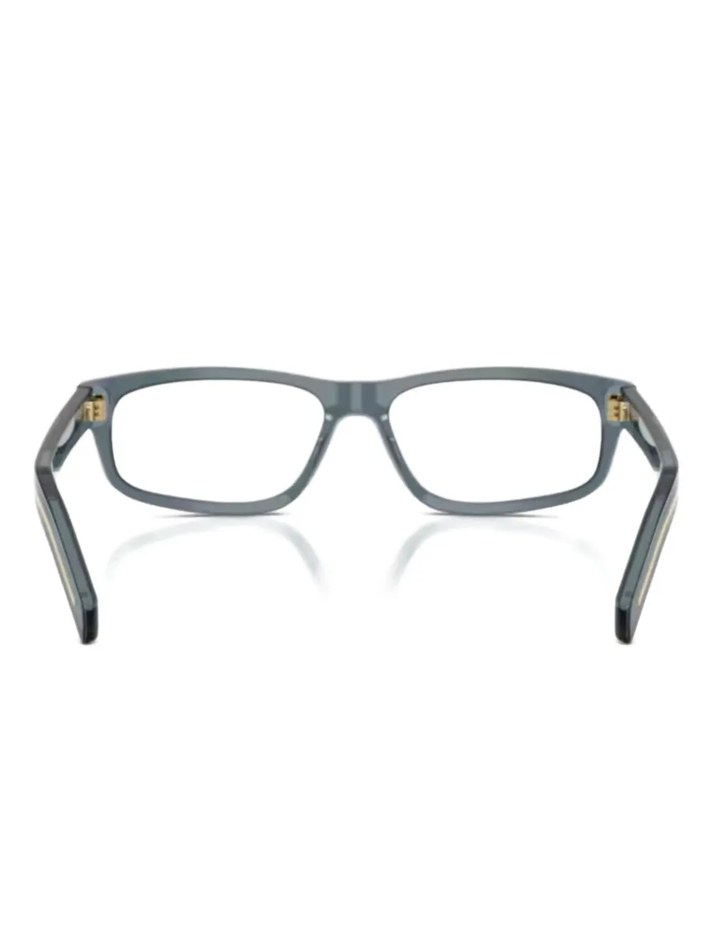 Prada Eyewear Bril met rechthoekig montuur Blauw