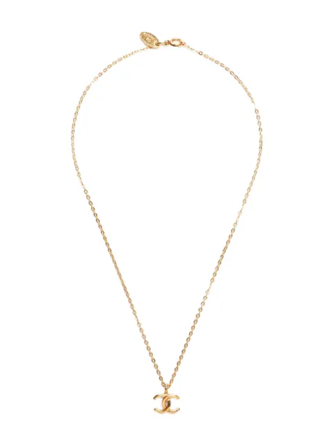 CHANEL Pre-Owned 1980-1990s CC-pendant necklace
