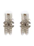 CHANEL Pre-Owned 2021 CC hoop earrings - Silver