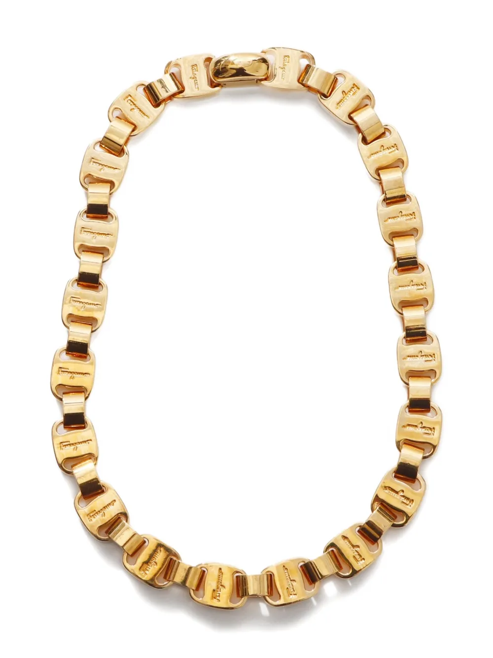 Ferragamo Pre-Owned 1980-2000s logo choker | Gold | Image 1