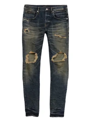 PURPLE BRAND ダメージ加工スキニーデニム パンツ W28 パープル