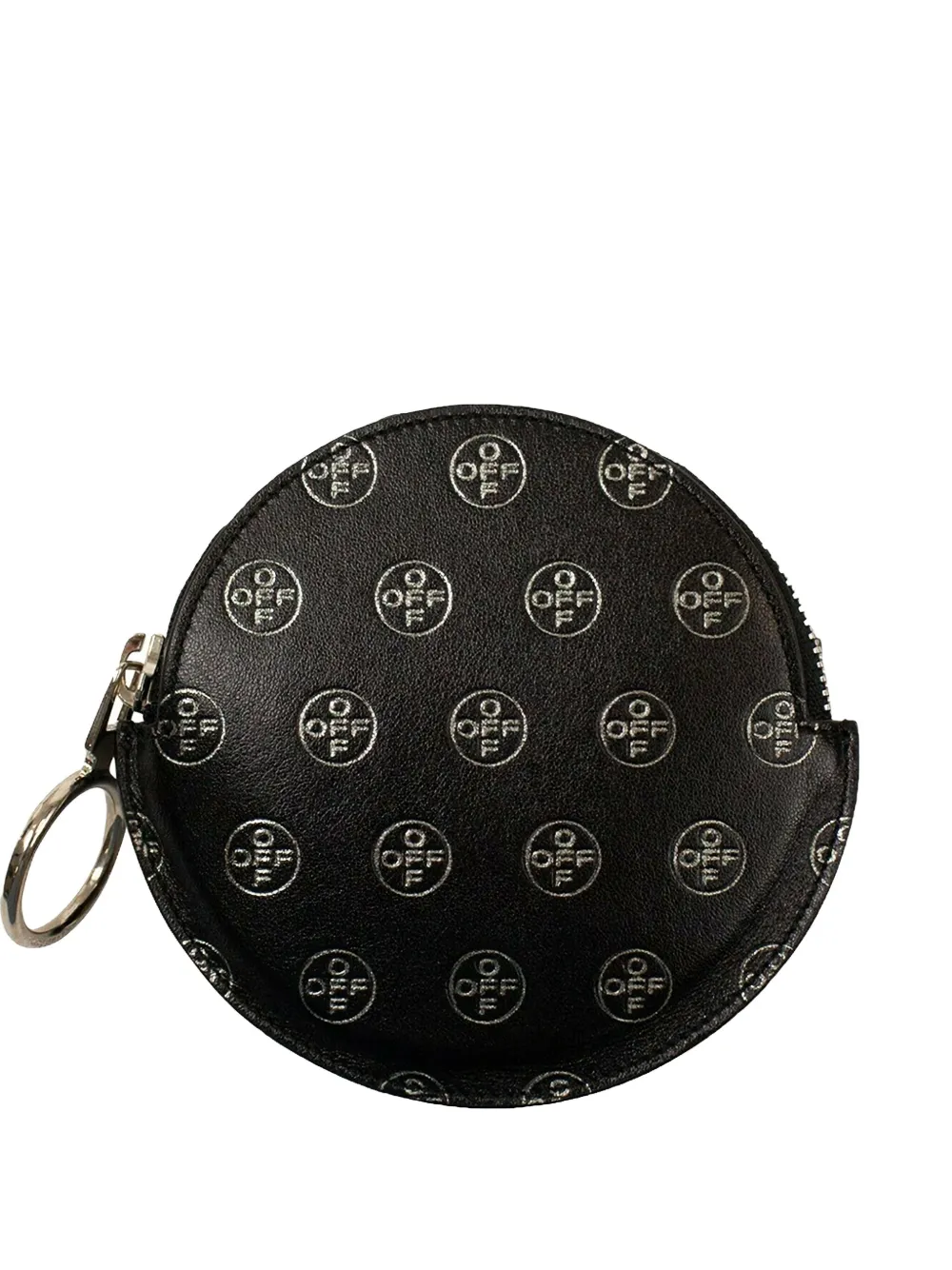 Off-White logo-pattern coin pouch | Black | Image 1