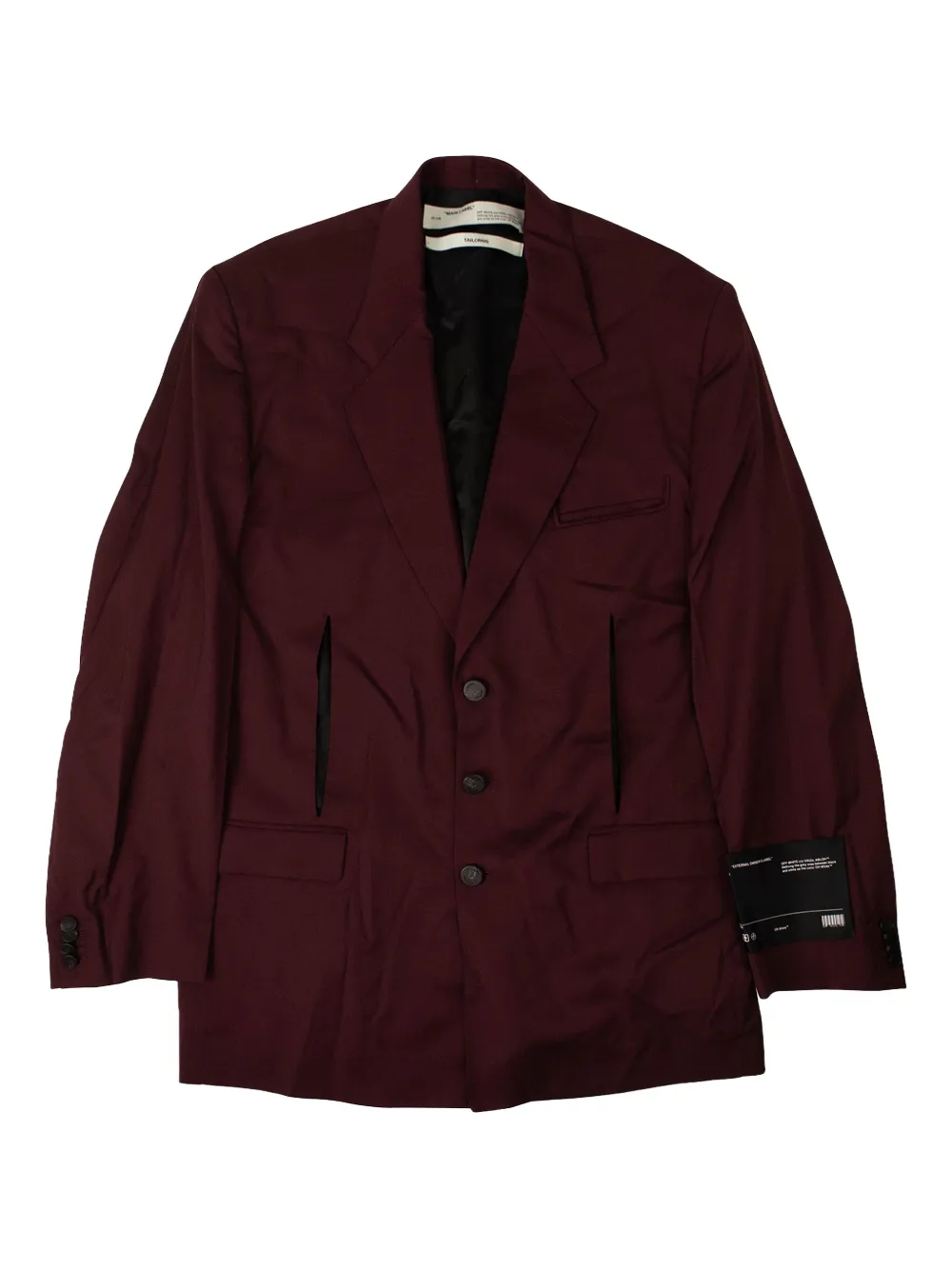 Off-white Single-breasted Blazer In Purple