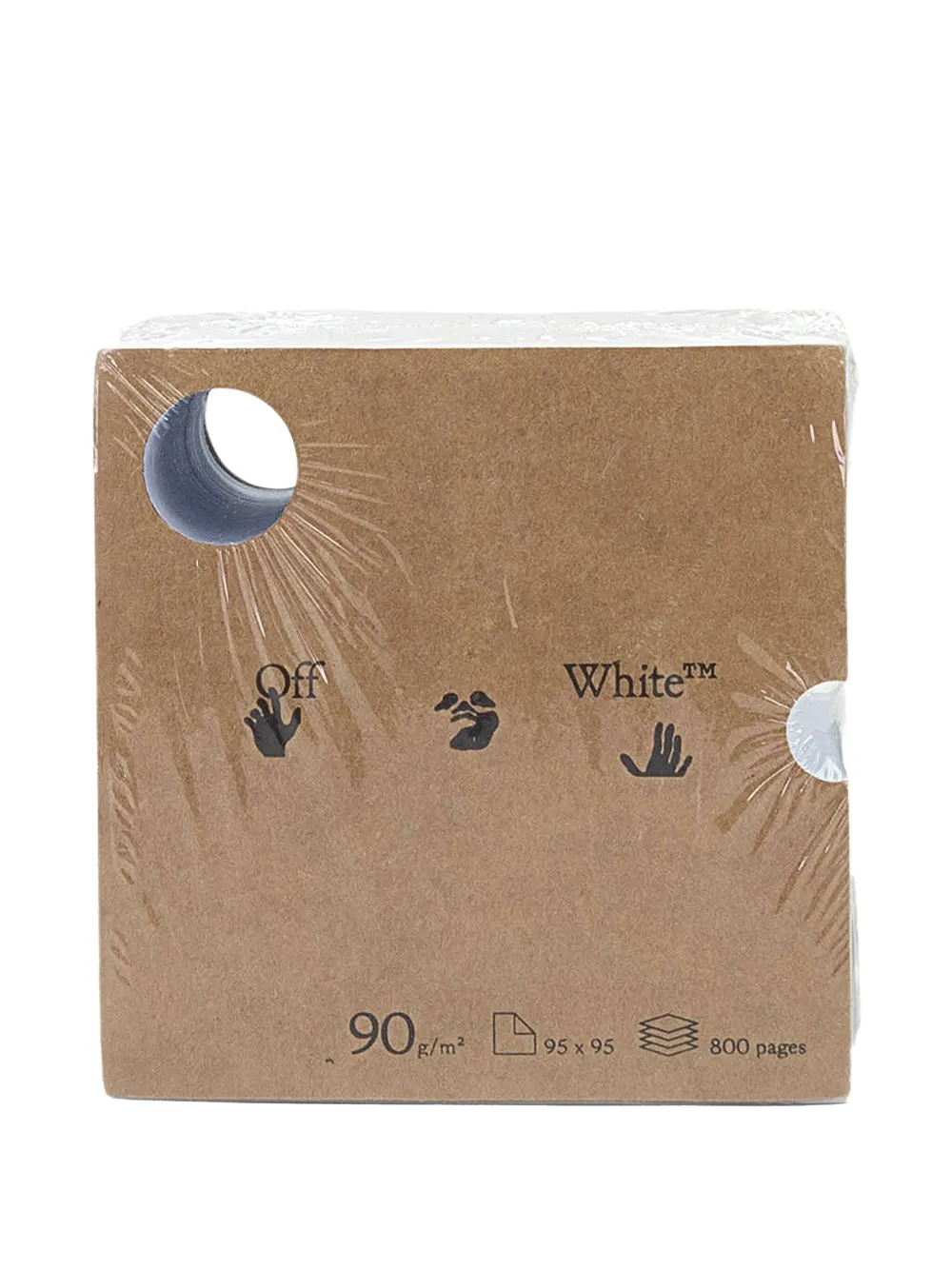 Off-white Logo-print Notebook In Brown