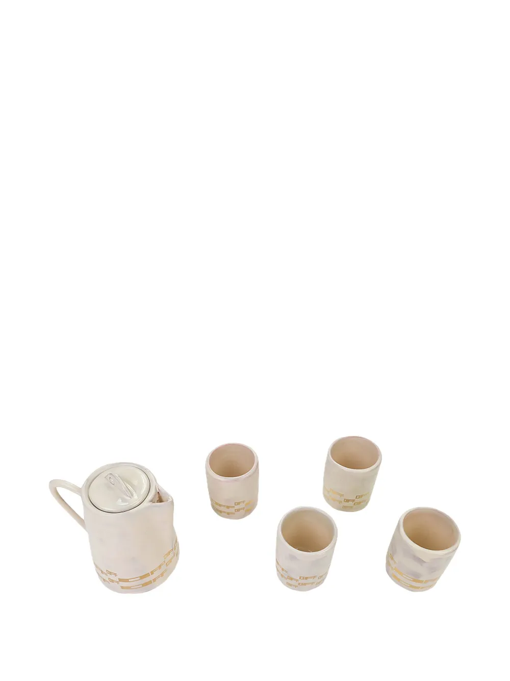 Off-White logo-print teapot set | Neutrals | Image 1
