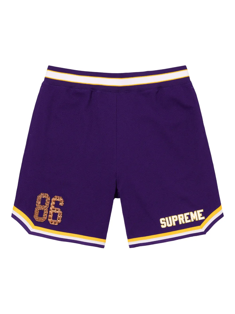 Supreme striped-trim shorts | Purple | Image 1