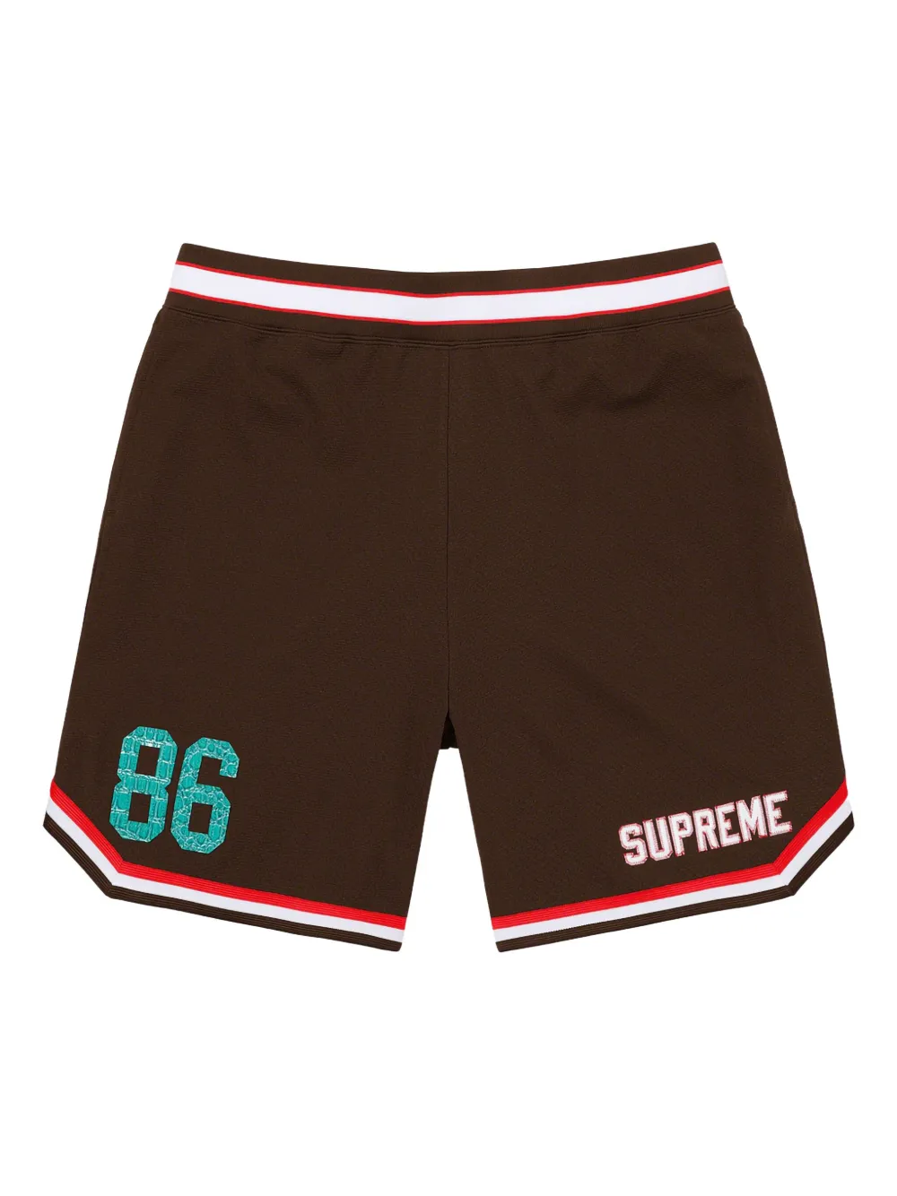 Supreme striped-trim shorts | Brown | Image 1