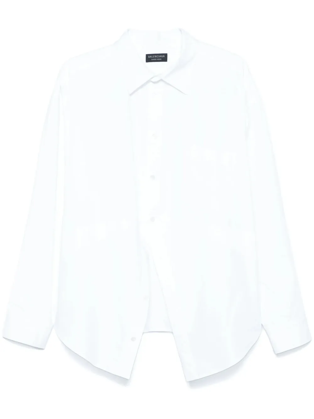 Balenciaga logo-embroidered shirt Wit
