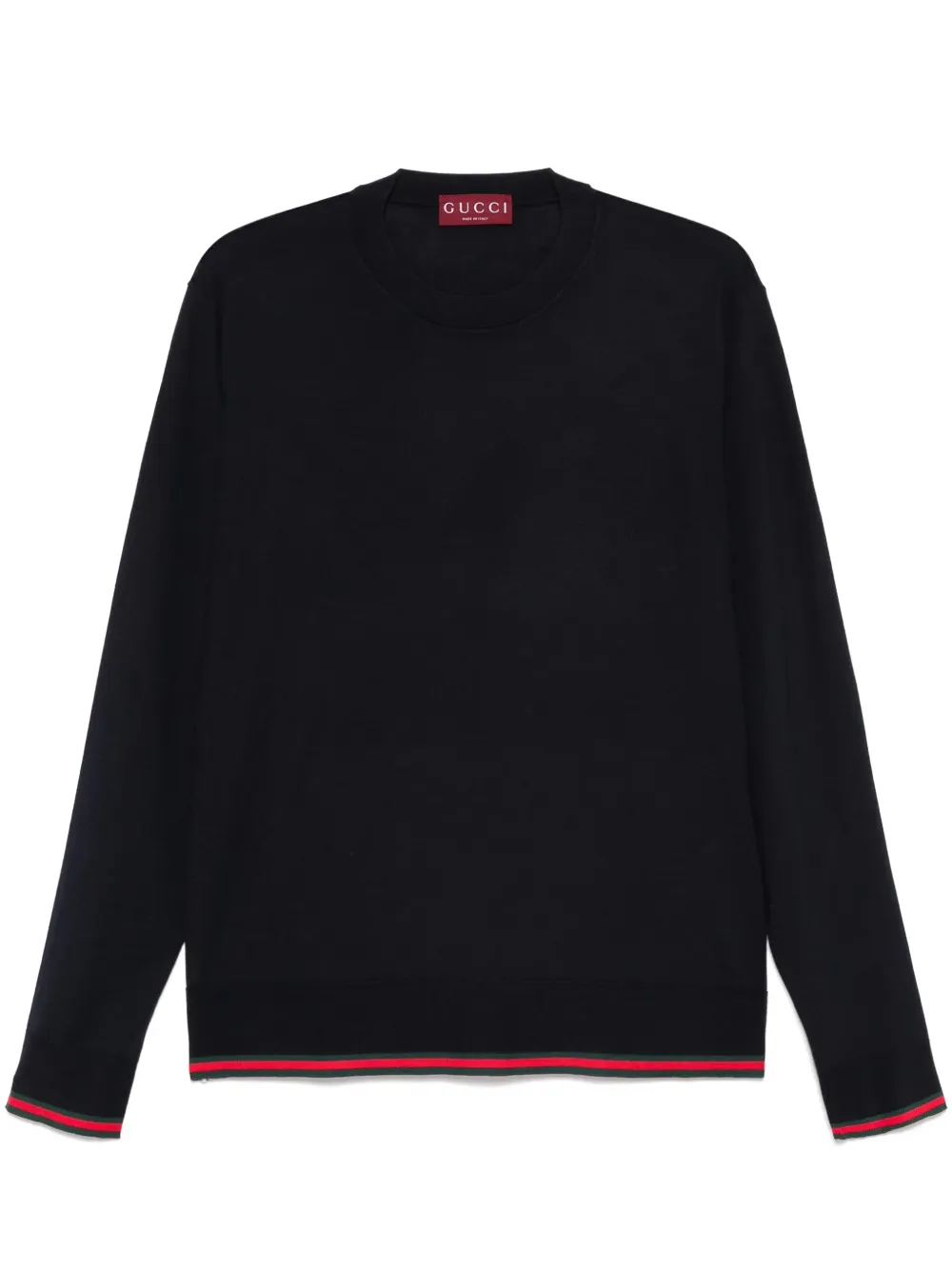 Gucci Web-trim wool sweater | Blue | Image 1