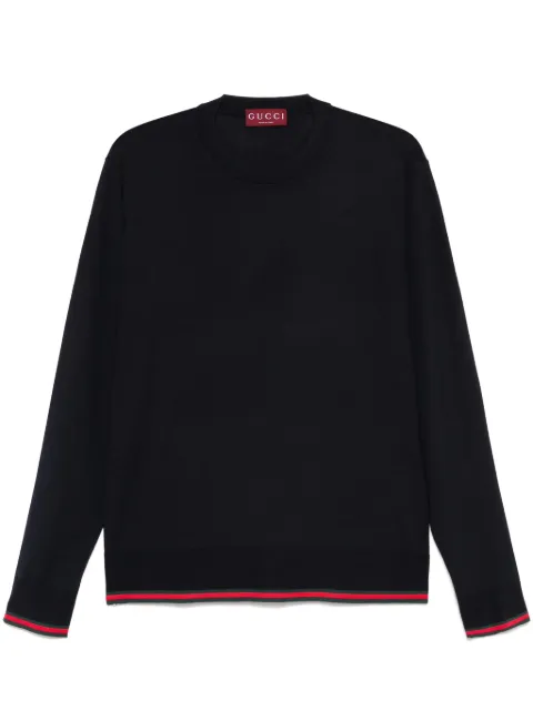 Gucci Web-trim wool sweater
