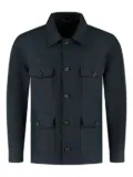 Luigi Borrelli button-fastening flap-pocket overshirt - Blue