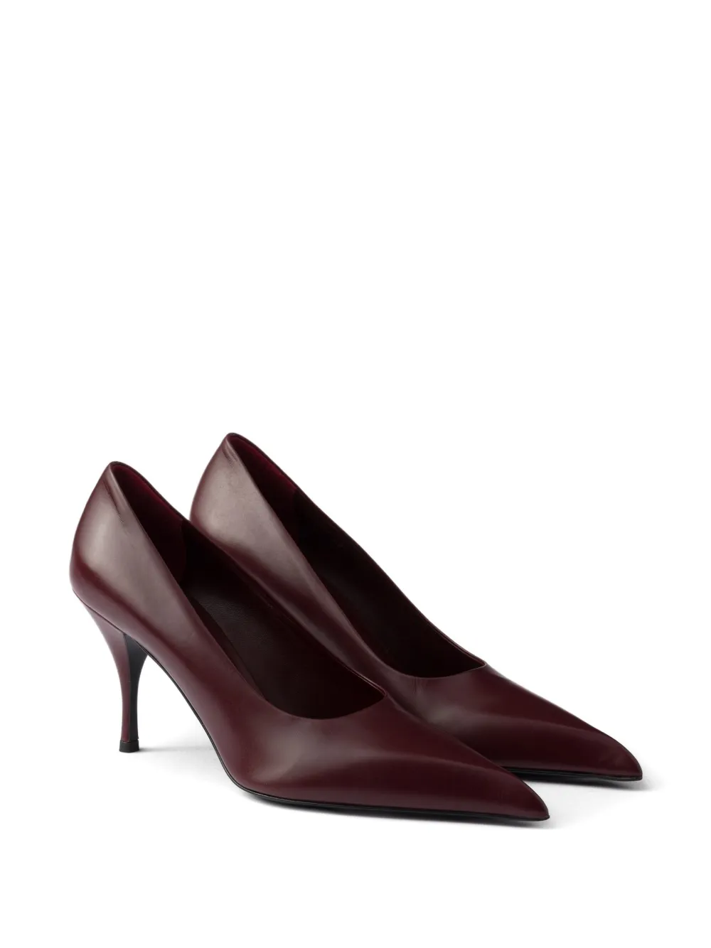 Prada 85 mm leren pumps Rood