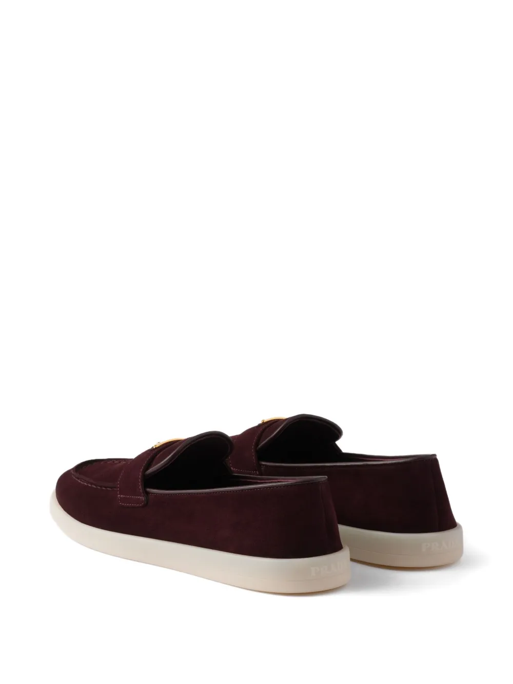 Prada suede loafers Red