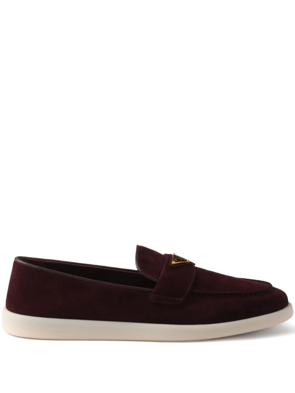 Prada suede loafers Red