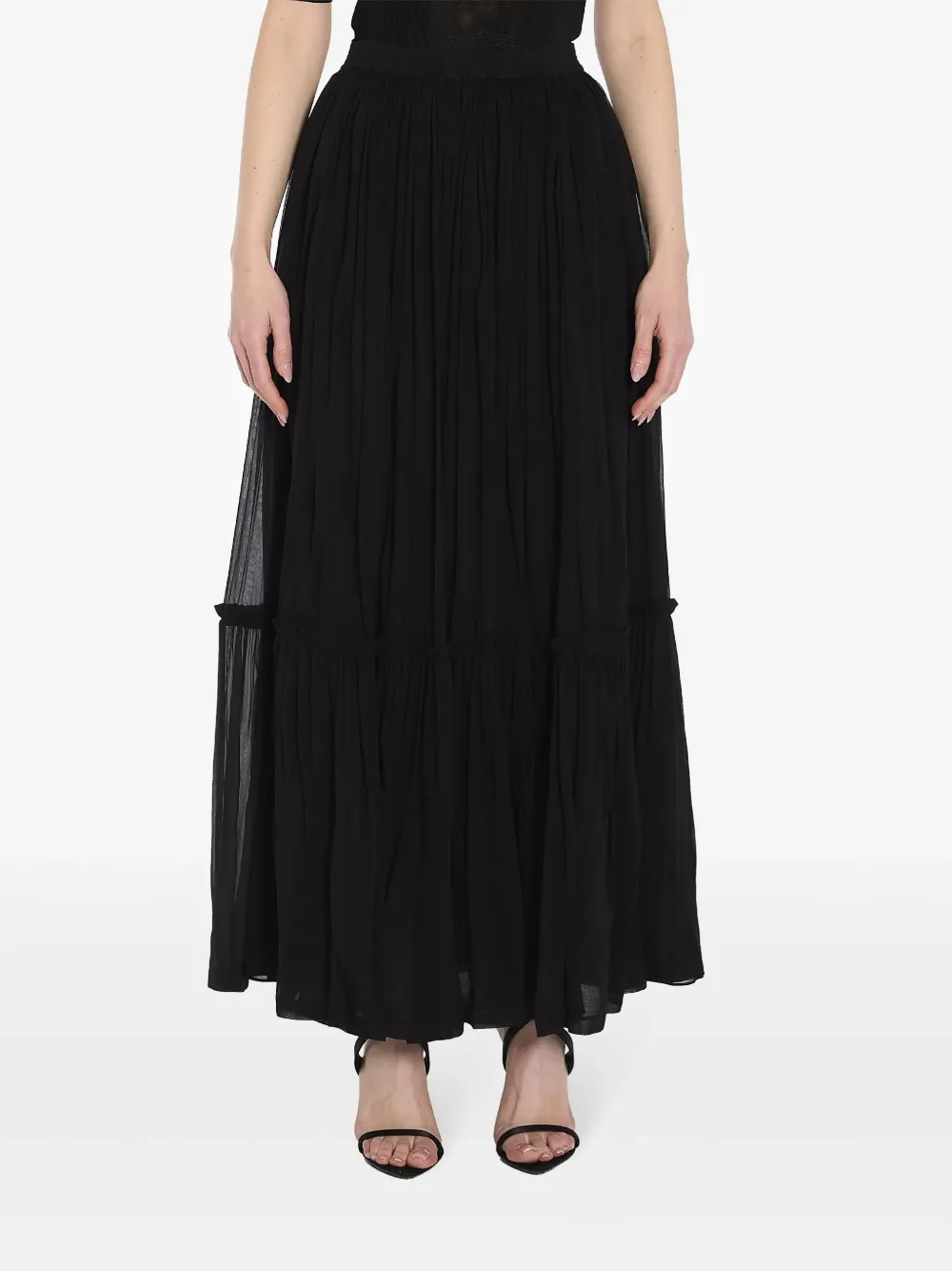 Saint Laurent falda con volantes | negro | Image 1