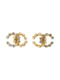CHANEL Pre-Owned 1990-2000s CC logo clip-on earrings - Gold