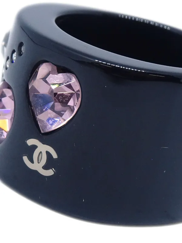 CHANEL Pre-Owned 2004 クリスタル リング | ブラック | FARFETCH JP
